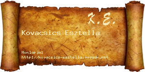 Kovacsics Esztella névjegykártya